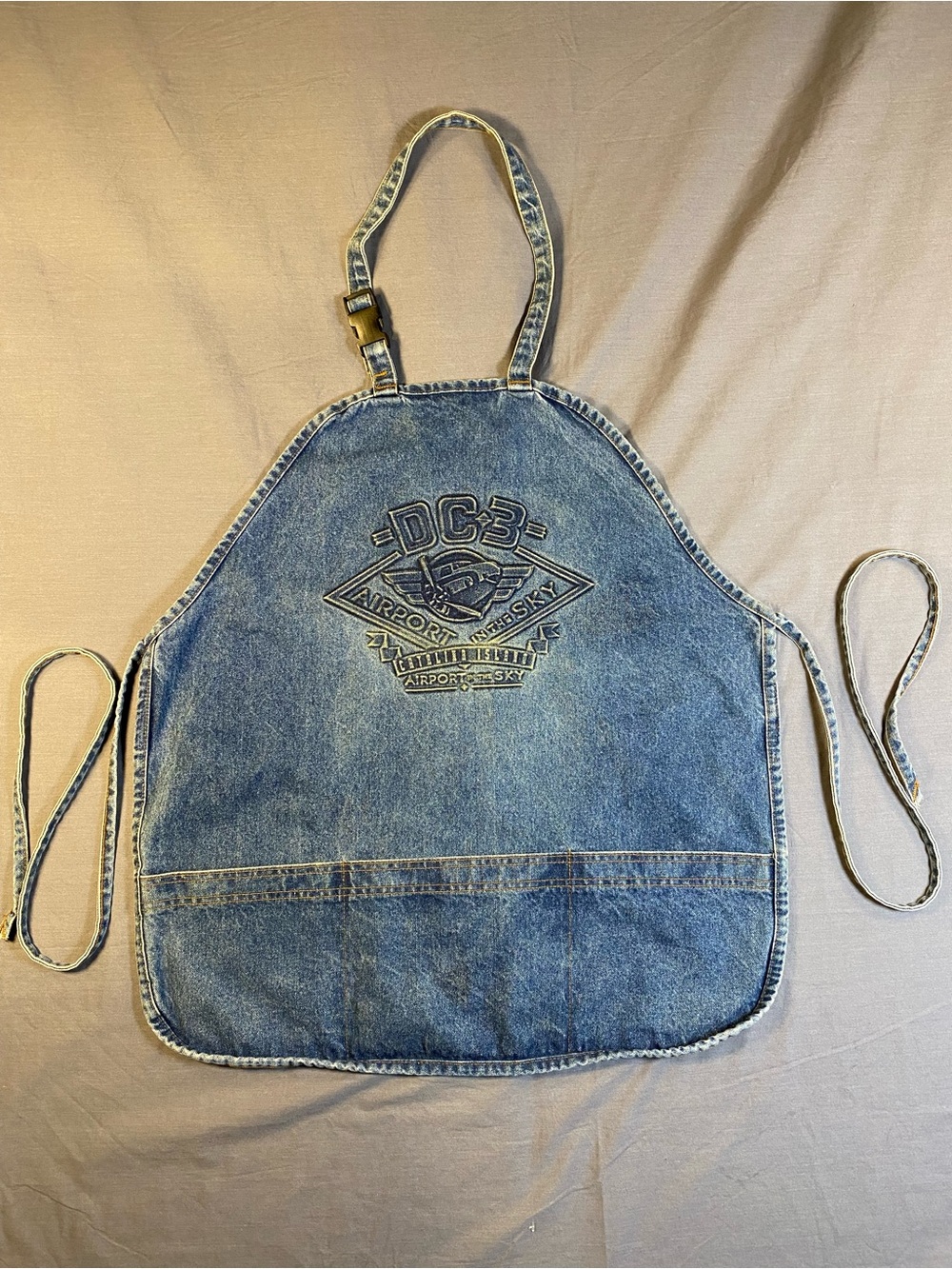 DC3 Denim Apron with Embossed Logo